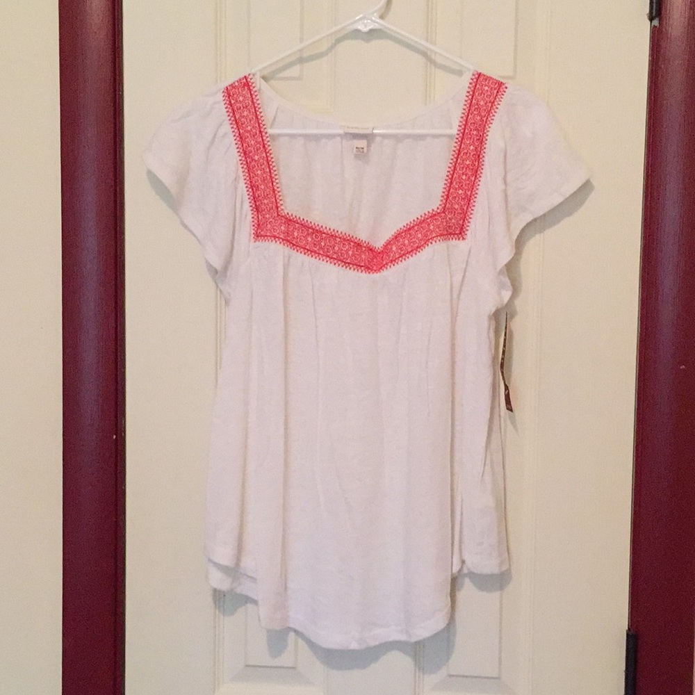Linen blend top